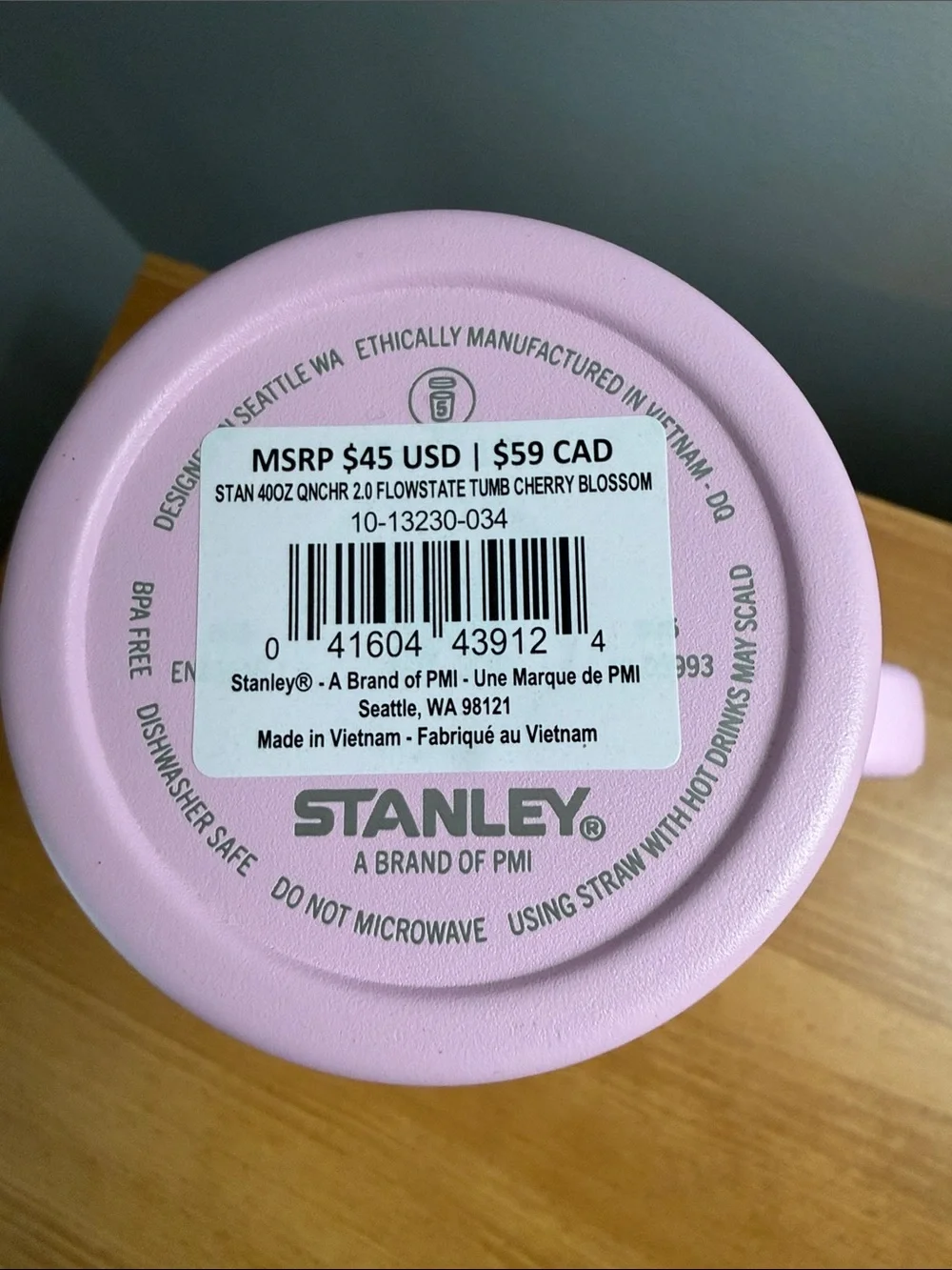 Stanley 40 oz. Tumbler in Cherry Blossom - Picture 4 of 5